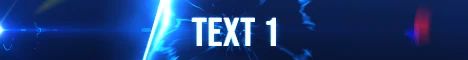 Laser Flurry animated Minecraft server banner, blue