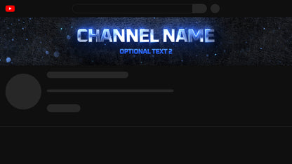 banner de canal de YouTube Azul