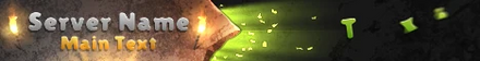 Medieval animated Minecraft server banner