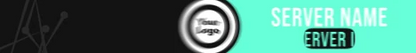 Mega Sword Add Your Own Logo animated Minecraft server banner, cyan