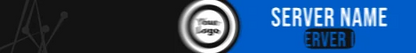 Mega Sword Add Your Own Logo animated Minecraft server banner, dark blue