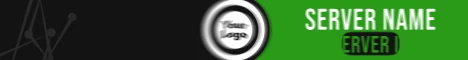 Mega Sword Add Your Own Logo animated Minecraft server banner, dark green