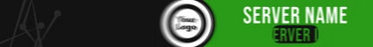 Mega Sword Add Your Own Logo animated Minecraft server banner, dark green