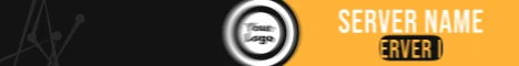 Mega Sword Add Your Own Logo animated Minecraft server banner, gold