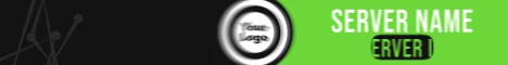 Mega Sword Add Your Own Logo animated Minecraft server banner, green
