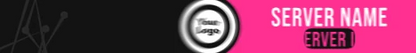 Mega Sword Add Your Own Logo animated Minecraft server banner, magenta