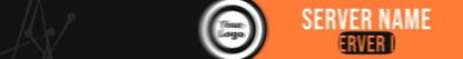 Mega Sword Add Your Own Logo animated Minecraft server banner, orange