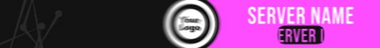 Mega Sword Add Your Own Logo animated Minecraft server banner, pink