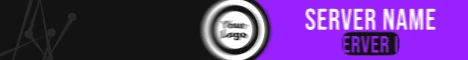 Mega Sword Add Your Own Logo animated Minecraft server banner, purple