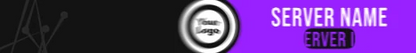 Mega Sword Add Your Own Logo animated Minecraft server banner, purple