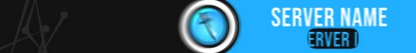 Mega Sword animated Minecraft server banner, blue