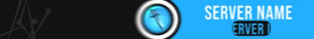 Mega Sword animated Minecraft server banner, blue