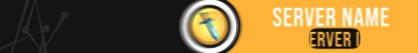 Mega Sword animated Minecraft server banner, gold