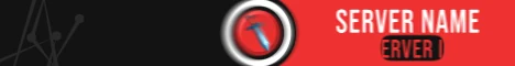 Mega Sword animated Minecraft server banner, red
