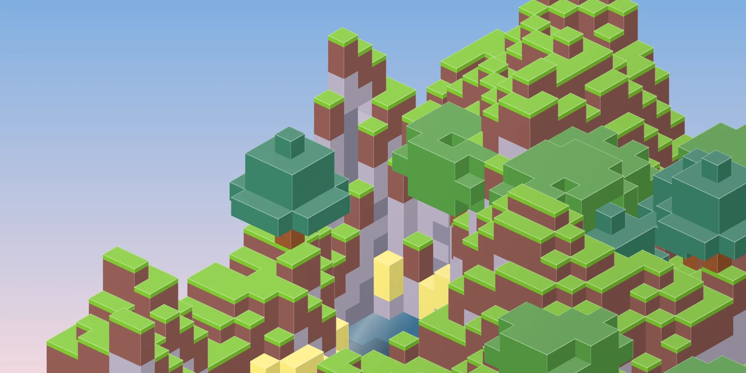Minecraft forest valley collection page hero background