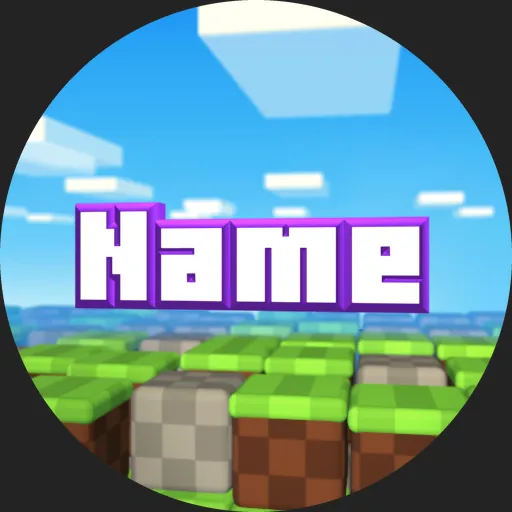 Minecraft World animated Discord profile picture, purple