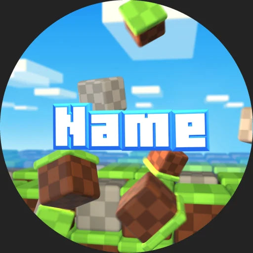 Minecraft World Discord profile picture, blue, still preview