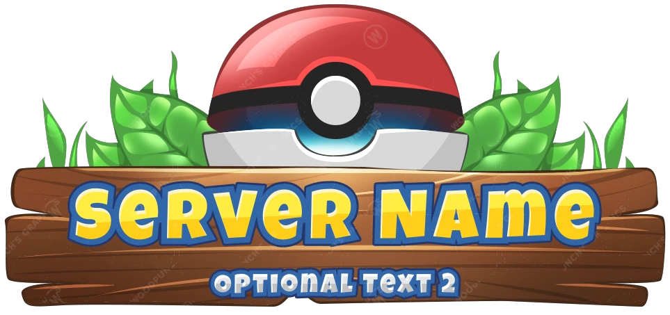 Pixelmon Minecraft server logo with the optional second line of text
