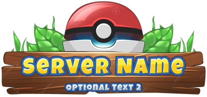 Pixelmon Minecraft server logo with the optional second line of text