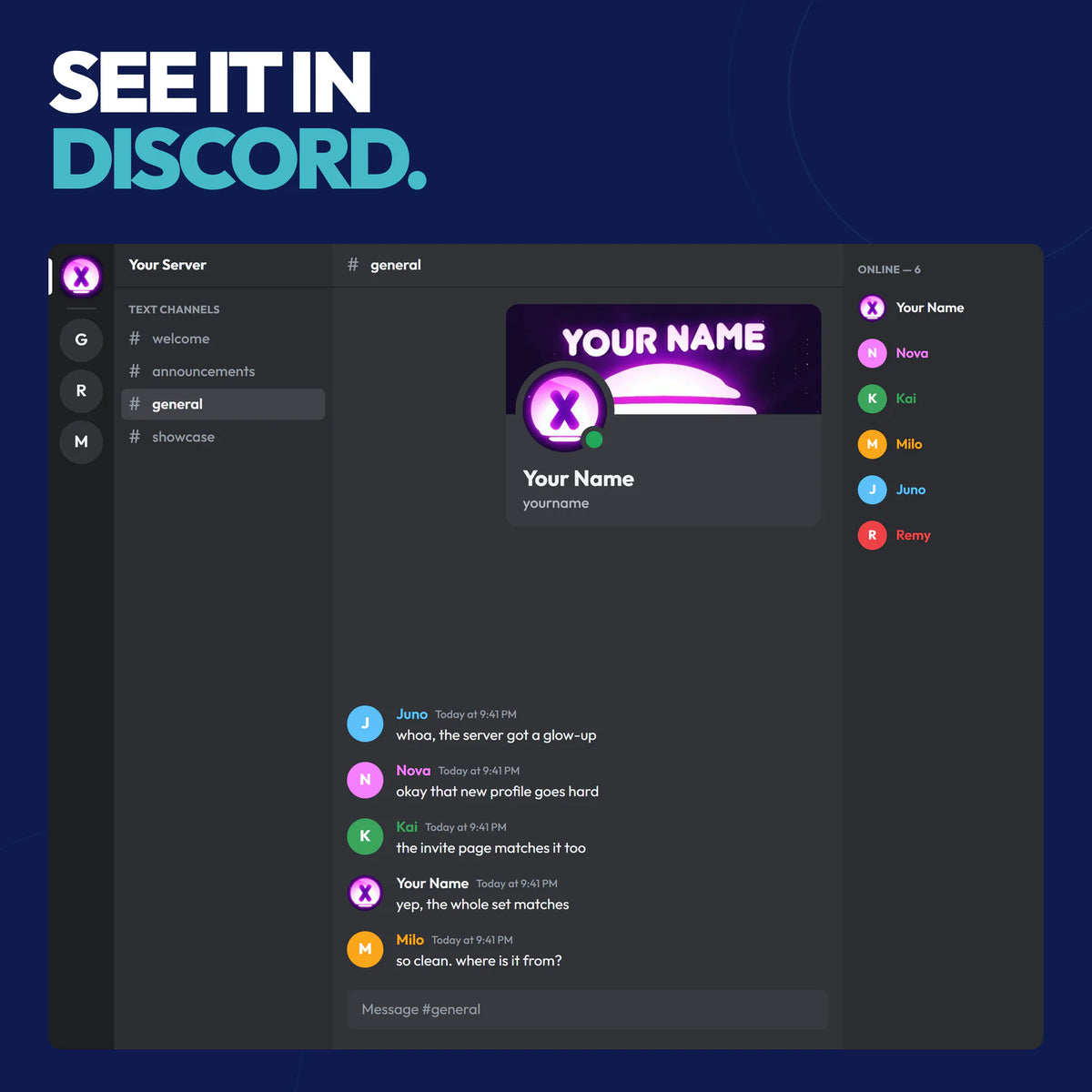 Retro Discord bundle shown in a Discord server with the matching server icon and profile