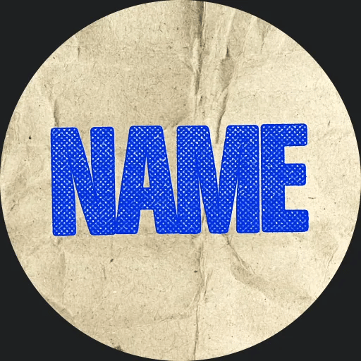 Roughprint animated Discord PFP in blue