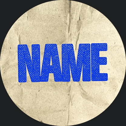 Roughprint animated Discord PFP in blue