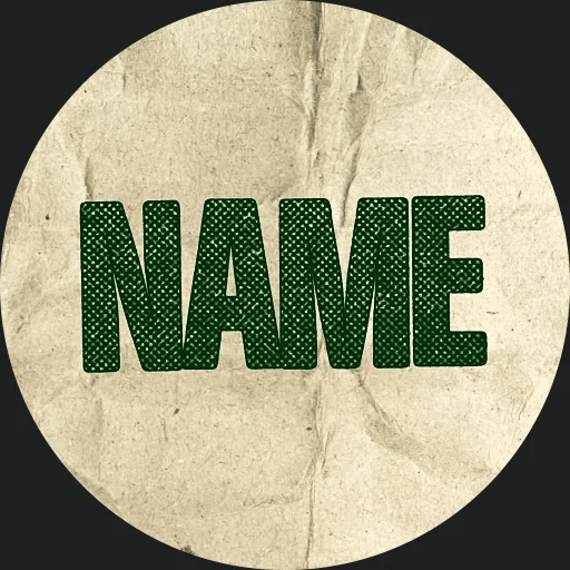 Roughprint animated Discord PFP in dark green
