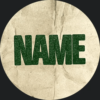 Roughprint animated Discord PFP in dark green