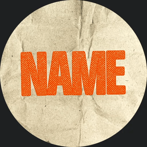 Roughprint animated Discord PFP in orange