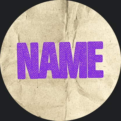 Roughprint animated Discord PFP in purple