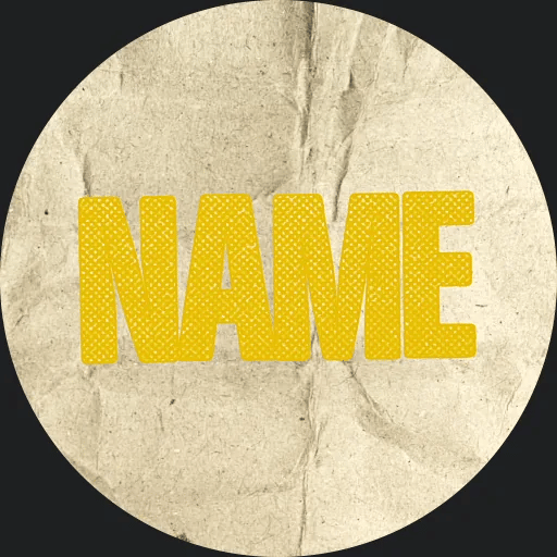 Roughprint animated Discord PFP in yellow