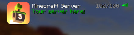 Sky Island Minecraft server icon, shown in the multiplayer server list