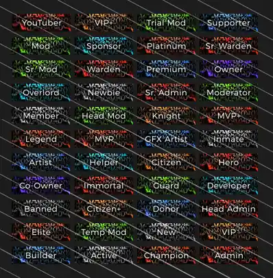 Smoldering Fabric - Animated Rank Tags — alternate gallery design