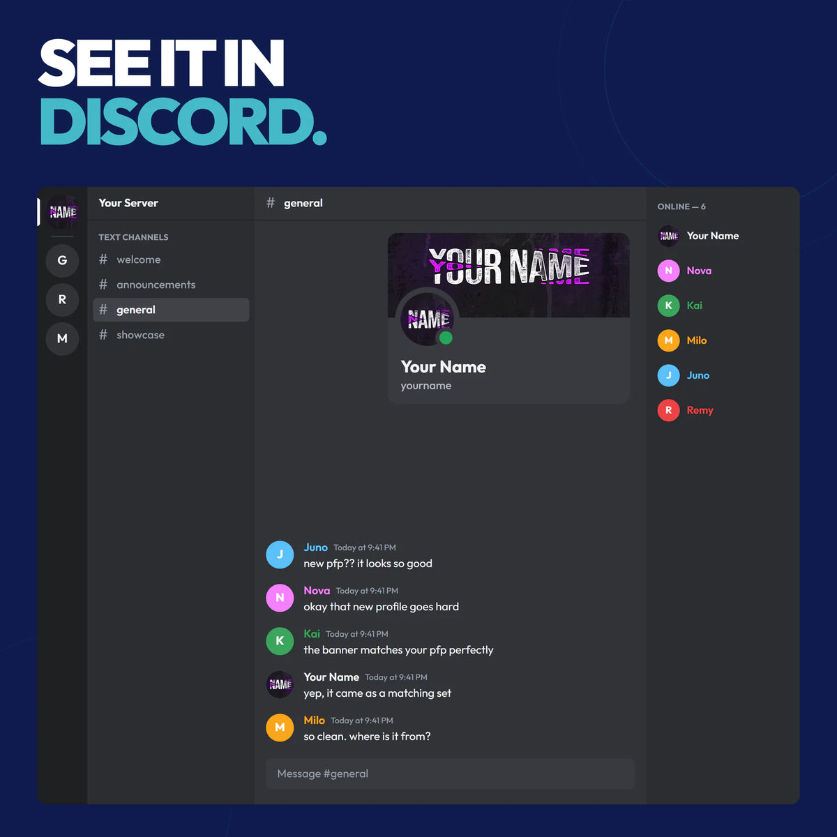 Split Discord bundle shown in a Discord server with the matching server icon and profile