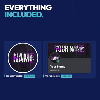 Everything included in the Split Discord Profile Bundle: PFP & server icon and profile banner