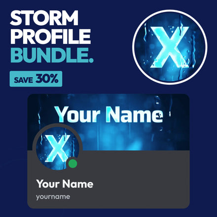Storm Discord Profile Bundle with a matching PFP & server icon and profile banner