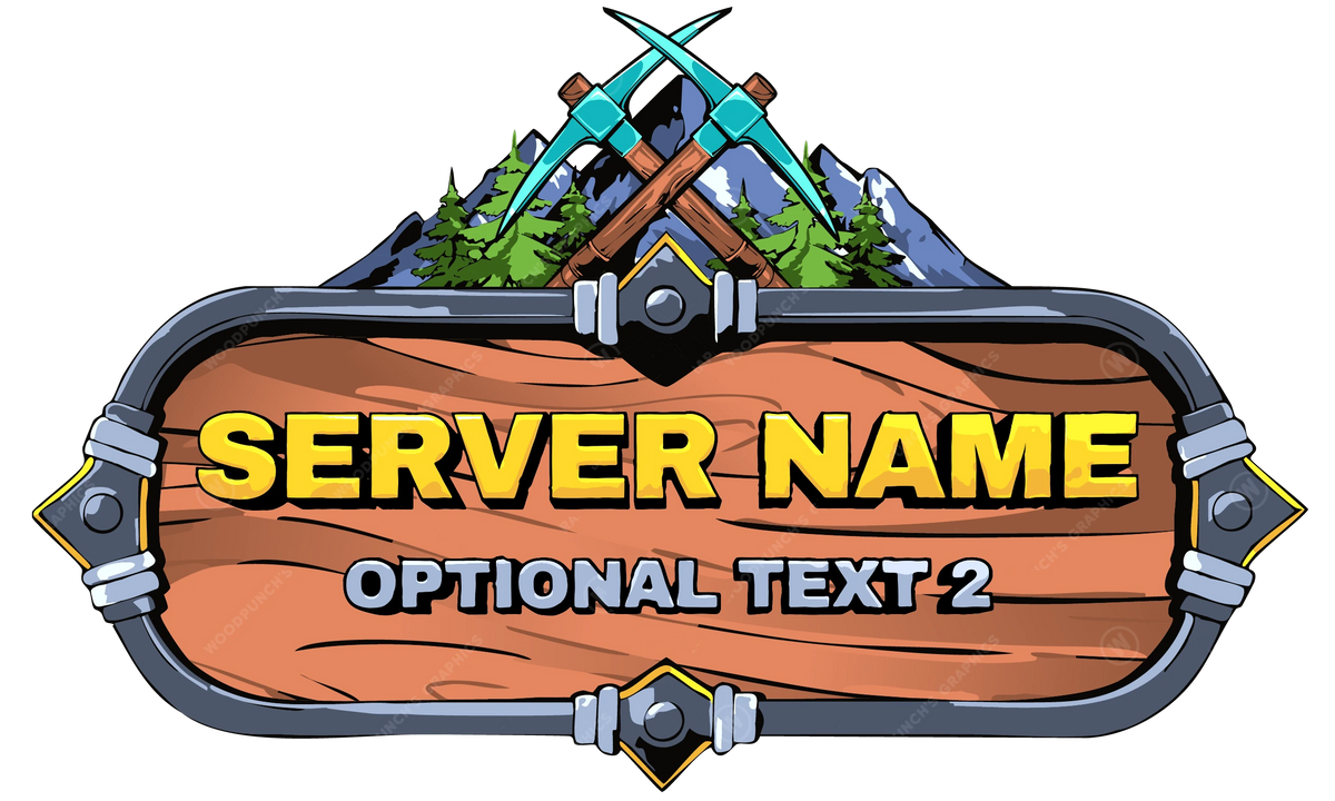 Survival Minecraft server logo with the optional second line of text
