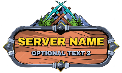 Survival Minecraft server logo with the optional second line of text