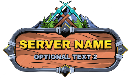 Survival Minecraft server logo with the optional second line of text