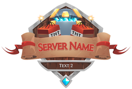 TNT Raiders - Minecraft Server Logo — red colorway