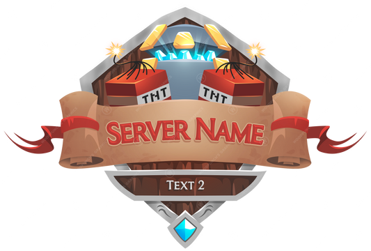 TNT Raiders - Logo de servidor de Minecraft — combinación de colores rojo