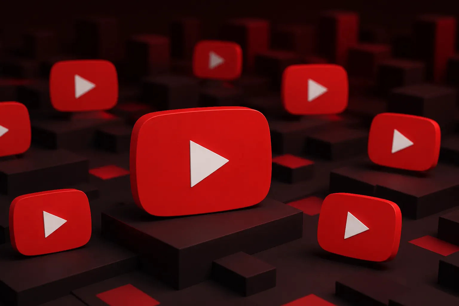 3D YouTube logo background for YouTube graphics collections