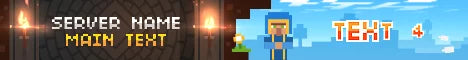 Animated Adventure Minecraft Server Banner