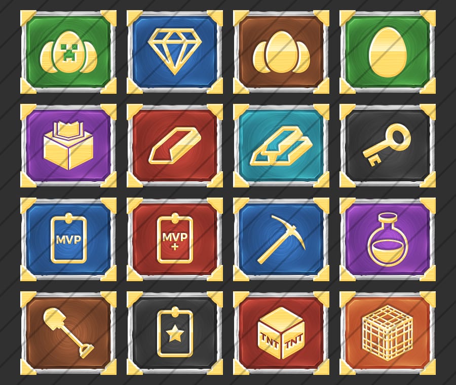 Crafted - Buycraft Icons Pack — alternatives Galerie-Design