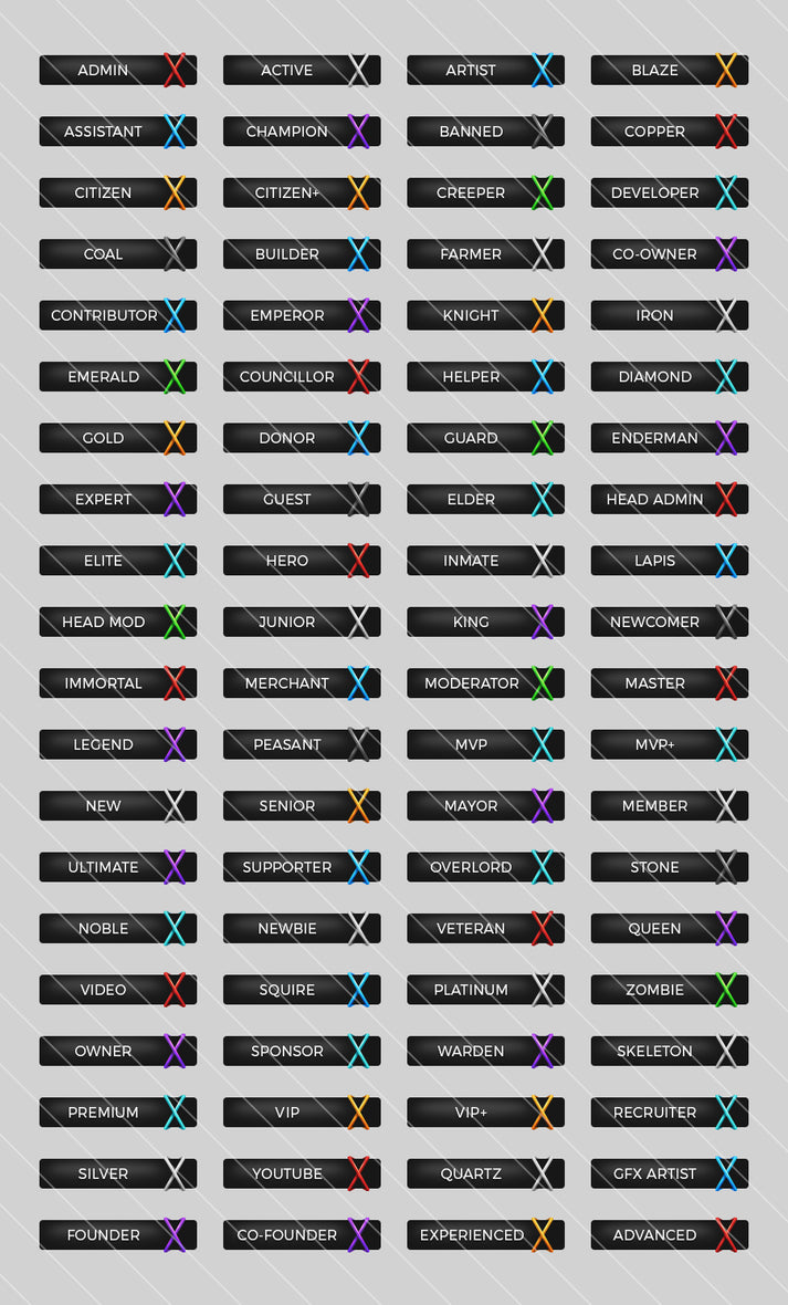 80 Forum Ranks Pack – Woodpunch's Graphics Shop