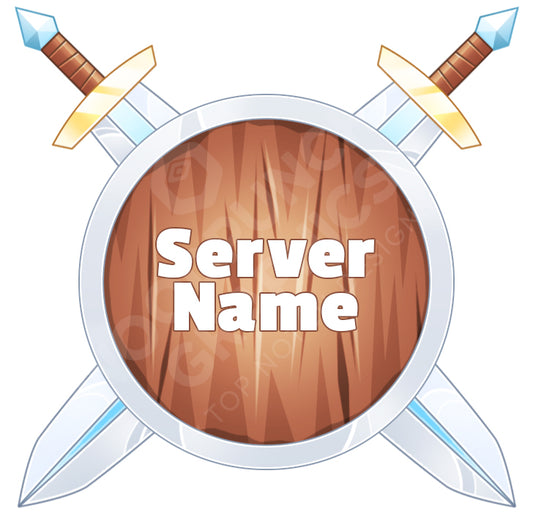 Crossed Swords Minecraft Server Logo
