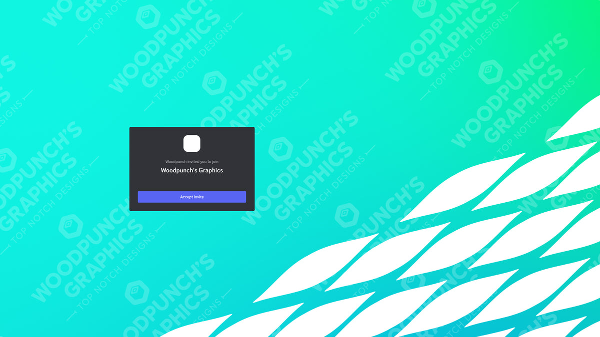 Crown Discord Server Invite Background — cyan colorway