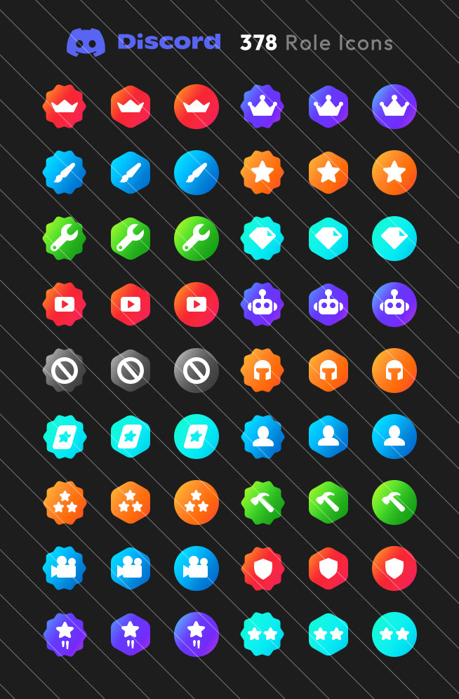 Vorschau des Fresh Discord-Rollen-Icon-Pakets