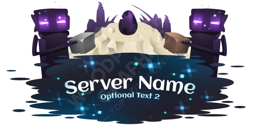 Minecraft Enderman Server Logo 2