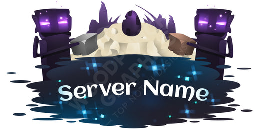 Minecraft Enderman Server Logo